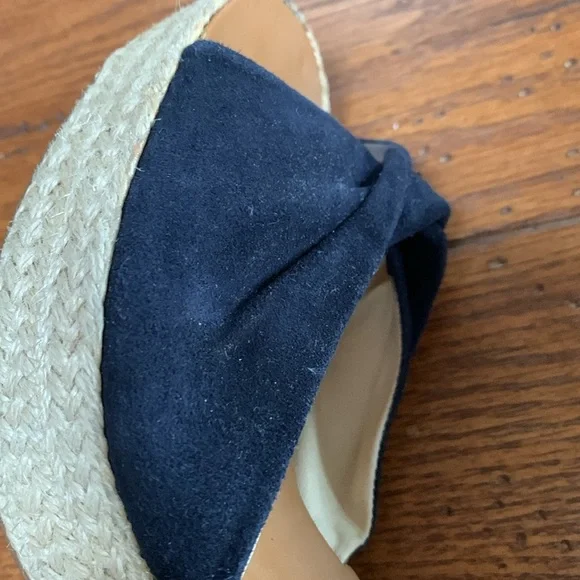 Paul Green Harper Black Suede Platform Sandals Women’s Jute Wrap Heels Size 7.5 - Picture 4 of 14